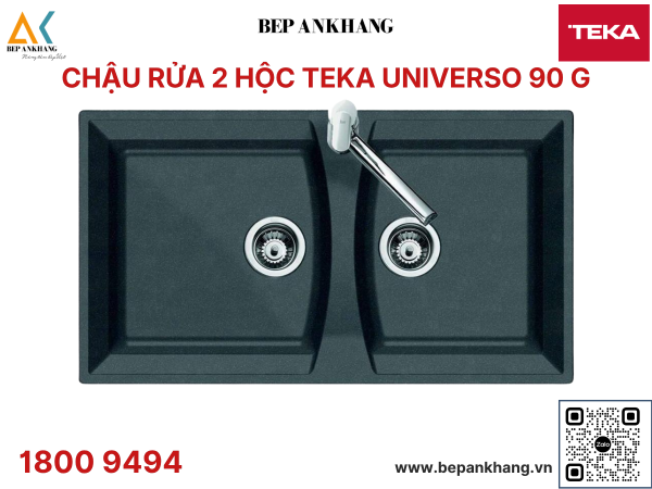Chậu rửa 2 hộc Teka UNIVERSO 90 GT - Xuất xứ: Châu Âu